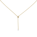 Collier 750 Gold Gelbgold 1 Diamant Brillant 45 cm