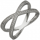 Damen Ring 925 Sterling Silber 49 Zirkonia Silberring - 50mm