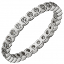 Damen Ring 925 Sterling Silber mit Zirkonia rundum Silberring - 50mm
