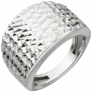 Damen Ring breit 925 Sterling Silber mit Struktur Silberring - 50mm