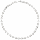 Collier Halskette 925 Sterling Silber gehämmert 45 cm Kette Silberkette