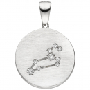 Anhänger Sternzeichen Löwe 925 Sterling Silber matt 9 Zirkonia Silberanhänge