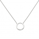 Collier Halskette 585 Gold Weißgold 7 Diamanten Brillanten 43 cm Kette