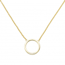 Collier Halskette 585 Gold Gelbgold 7 Diamanten Brillanten 44 cm Kette