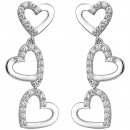 Ohrhänger Herzen 925 Silber 52 Zirkonia Ohrringe