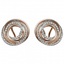 Ohrstecker 925 Sterling Silber rotgold vergoldet 92 Zirkonia Ohrringe