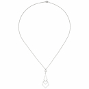 Collier Kette mit Anhänger 925 Sterling Silber 46 Zirkonia 45 cm