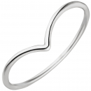 Damen Ring schmal 585 Gold Weißgold Weißgoldring - 54mm