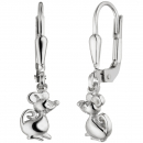 Kinder Ohrhänger Maus 925 Sterling Silber Kinder-Ohrringe