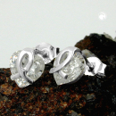Stecker 7,5x7mm Herz aus Zirkonia Silber 925
