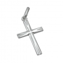 Anhänger 19x11mm kleines Kreuz diamantiert Silber 925
