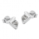 Stecker 7x5mm dreieckig glänzend mit Zirkonia Silber 925