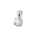 Anhänger 5mm Zirkonia rund in Krampenfassung Silber 925
